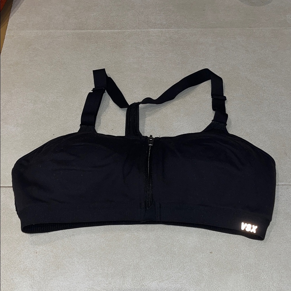 Victoria’s Secret VSX Black Sports Bra with Front Closure